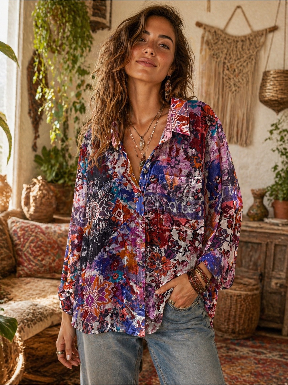 NWT Pilcro Anthropologie Hadley Velvet Top-Large